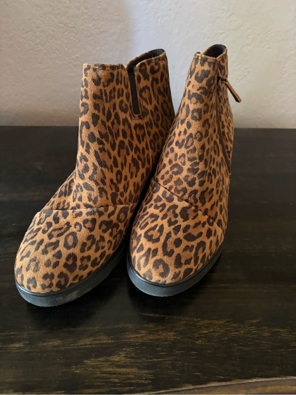 Leopard Print Women’s Ankle Boots - Brown